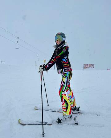 Irene Kim en tenue de ski