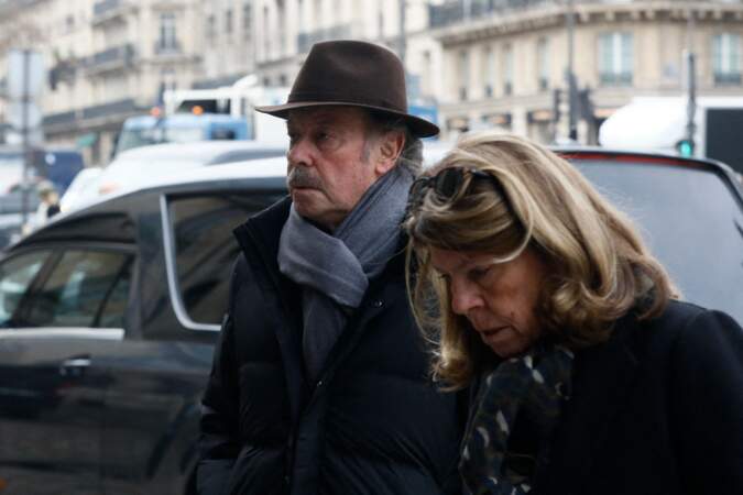Obsèques de Philippe Tesson le 10 février 2023 : l'humoriste Michel Leeb et sa femme Béatrice Leeb
