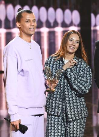 Stromae et sa compagne Coralie Barbier lors des Victoires de la musique