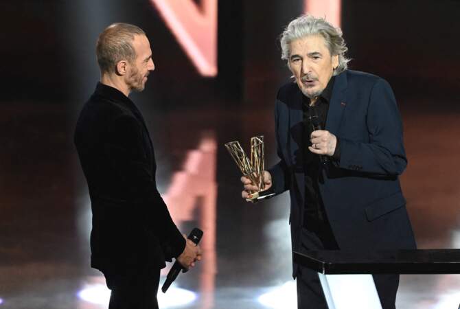 Calogero et Serge Lama lors des Victoires de la musique