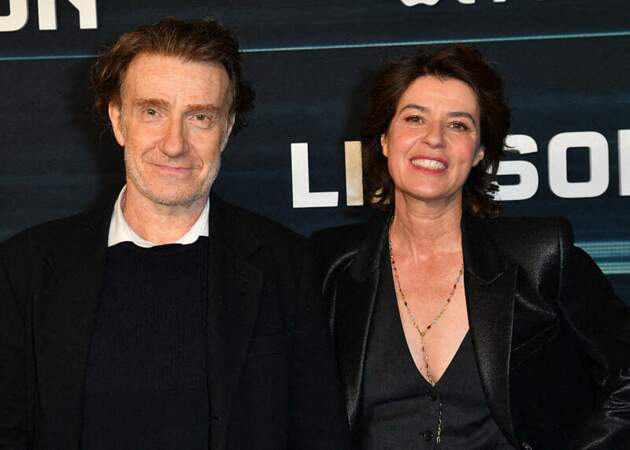Thierry Frémont et Irène Jacob lors de l'avant-première de la série Liaison.