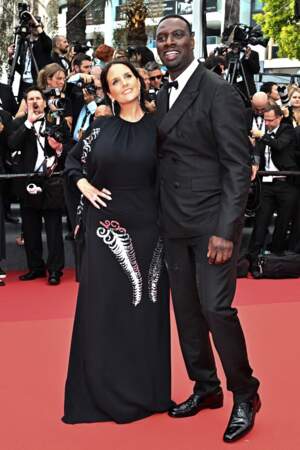 Hélène et Omar Sy sur le tapis rouge du festival de Cannes le 18 mai 2022