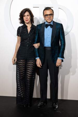 Soirée de gala en hommage à Patrick Dupond : la créatrice de mode, Vanessa Seward et son mari Bertrand Burgalat.