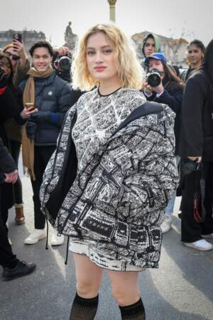 L'actrice française Nadia Tereszkiewicz au défilé Christian Dior prêt-à-porter automne-hiver 2023/2024 lors de la Fashion Week de Paris le 28 février 2023. 