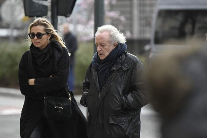 Didier Barbelivien et sa femme Laureaux obsèques de Pal Sarkozy, le 9 mars 2023 à l'église Saint-Jean-Baptiste à Neuilly-sur-Seine.