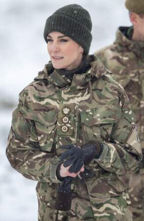 Pour l'occasion, la princesse de Galles est allée à la rencontre des forces armées britanniques.