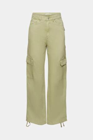 Pantalon cargo en coton Light Kaki, Esprit, 69,99 euros.