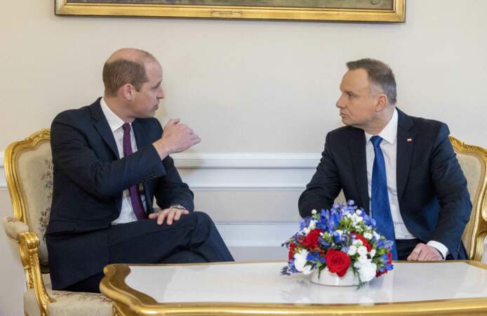 Le prince William y a rencontré le président Andrzej Duda.