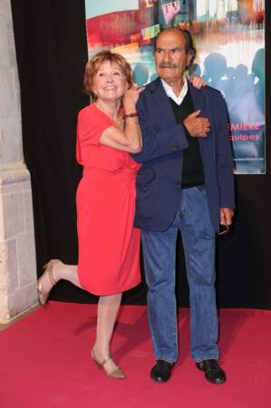Marion Game et son fidèle compagnon de Scènes de Ménages Gerard Herandez participent à la cérémonie d'ouverture du 15e Festival de la Fiction Tv de La Rochelle, en 2013. Marion a alors 75 ans.