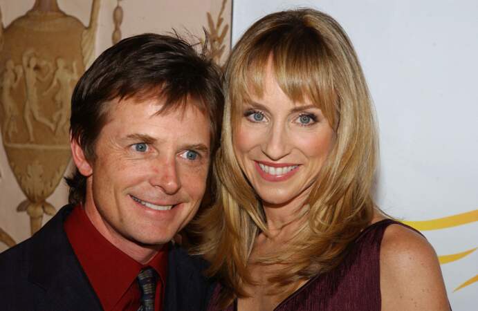 Michael J. Fox et sa femme Tracy Pollan en 2003.