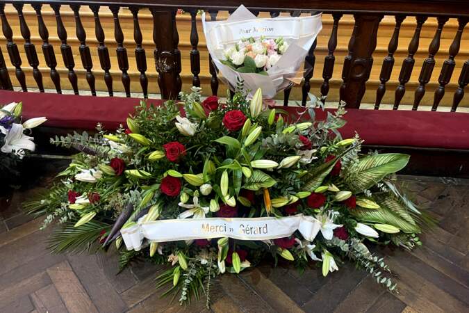 Obsèques de Marion Game en l'église Saint-Roch à Paris : les fleurs de Gérard Hernandez