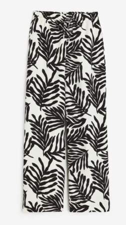Pantalon en lin mélangé avec taille élastique H&M; 24,99 euros