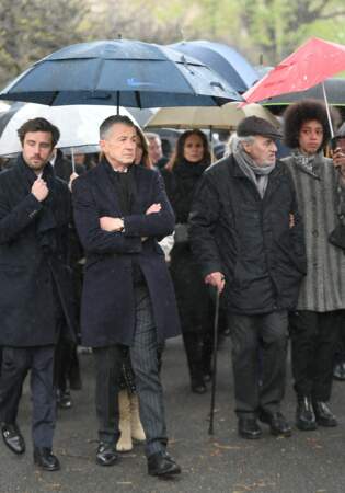 Obsèques d'Hervé Temime au cimetière du Montparnasse, le 14 avril 2023 : François Sarkozy