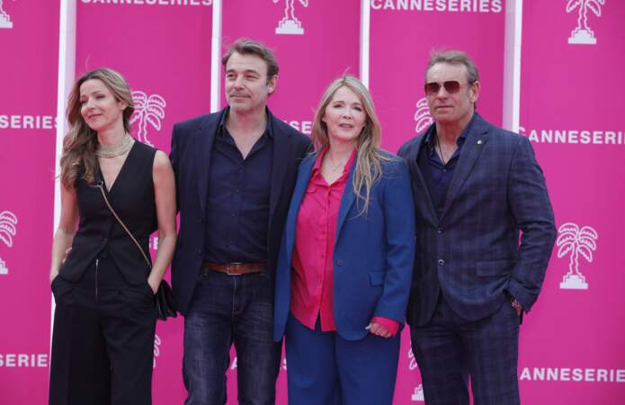 Laure Guibert, Patrick Puydebat, Hélène Rollès et Tom Schacht lors de la soirée d'ouverture de Canneseries