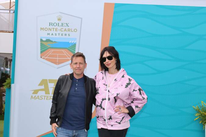 Daniel Riolo et sa compagne Géraldine Maillet profitent du tournoi Rolex Monte Carlo Masters 2023 à Roquebrune-Cap-Martin