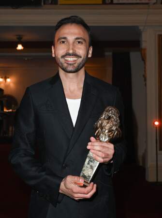 Thierry Lopez remporte le Molière du comédien - théâtre privé pour Oublie-moi lors de la 34ème cérémonie des Molières au théâtre de Paris