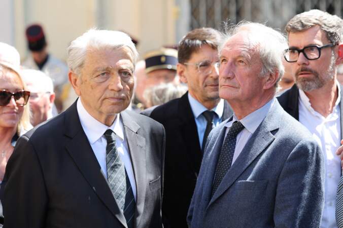 Alain Madelin et Gérard Longuet aux funérailles de François Léotard