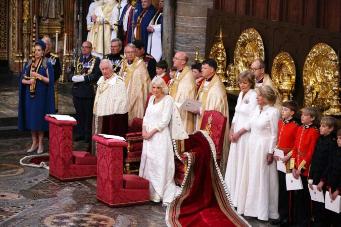 Couronnement de Charles III le 6 mai en l'abbaye de Westminster : le roi Charles III et la reine Camilla