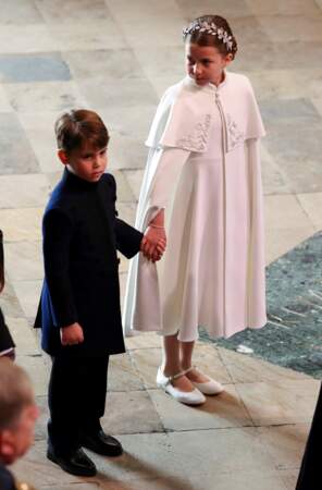 Couronnement de Charles III le 6 mai en l'abbaye de Westminster : le prince Louis et la princesse Charlotte