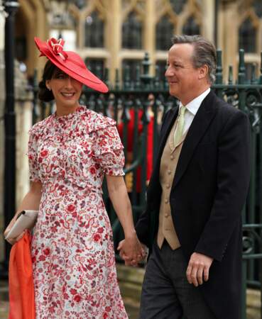 Couronnement de Charles III à l'abbaye de Westminster le 6 mai 2023 : L'ex-Premier ministre David Cameron et sa femme Samantha 