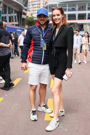 Maëva Coucke et son amoureux  François Bonifaci au E-Prix de Monaco, le 6 mai 2023.