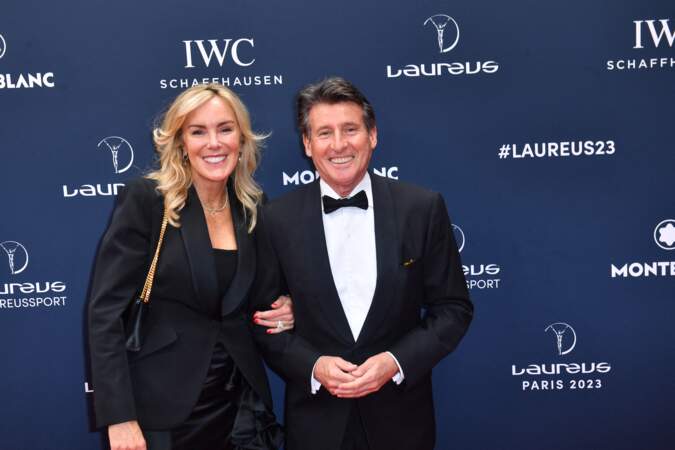 Lord Sebastian Coe et sa compagne aux Laureus World Sports Awards.