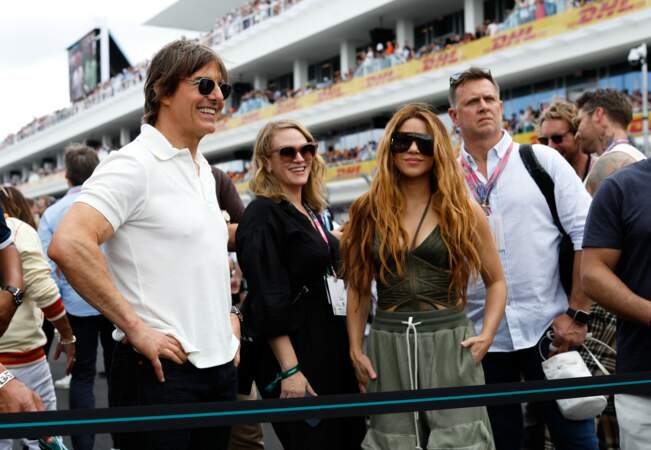 Tom Cruise et Shakira au Grand Prix de Miami, le 7 mai 2023.