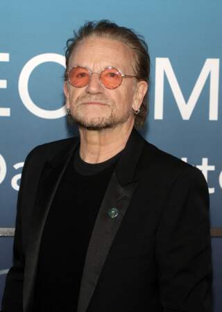 The Edge, David Letterman et Bono assistent à la première du documentaire Bono & The Edge, A Sort of Homecoming with Dave Letterman au Orpheum Theater à Los Angeles, en mars 2023. Bono a 62 ans.