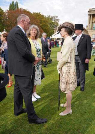 La princesse royale Anne dans les jardins de Buckingham Palace, le 9 mai 2023.
