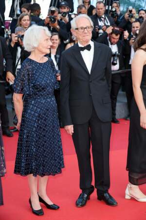 Festival de Cannes 2023 - La montée des marches du film The Old Oak : Lesley Ashton et Ken Loach.