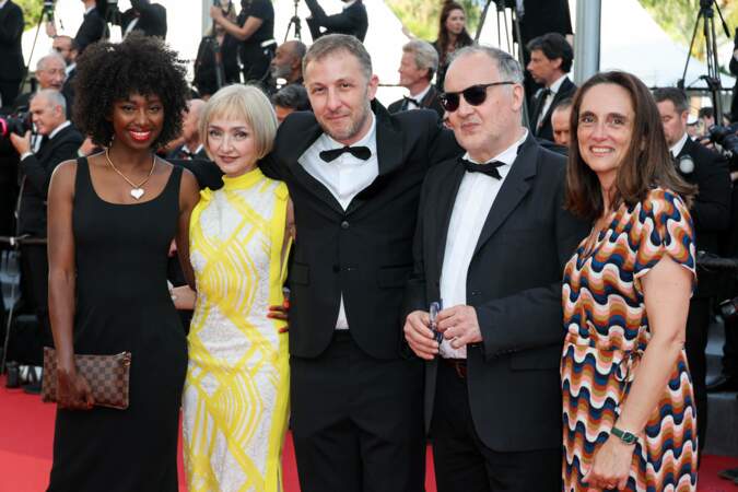 Festival de Cannes 2023 - La montée des marches du film The Old Oak : Jury Inna Modja, Maria de Medeiros, Rachid Hami, Philippe Faucon et Sophie Torlotin.