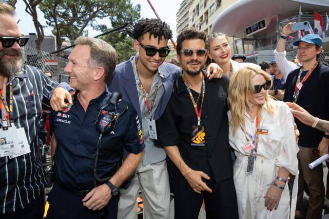 David Harbour, Christian Horner, Archie Madekwe, Orlando Bloom, Maria Sharapova, Kylie Minogue au 80ème Grand Prix de Monaco 28 mai 2023.