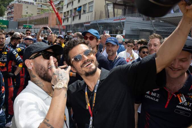 Orlando Bloom, Neymar au 80ème Grand Prix de Monaco de Formule 1, le 28 mai 2023.