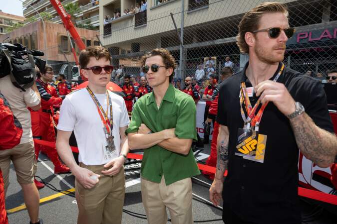 Tom Holland et son frère Paddy Holland au 80ème Grand Prix de Monaco de Formule 1, le 28 mai 2023.