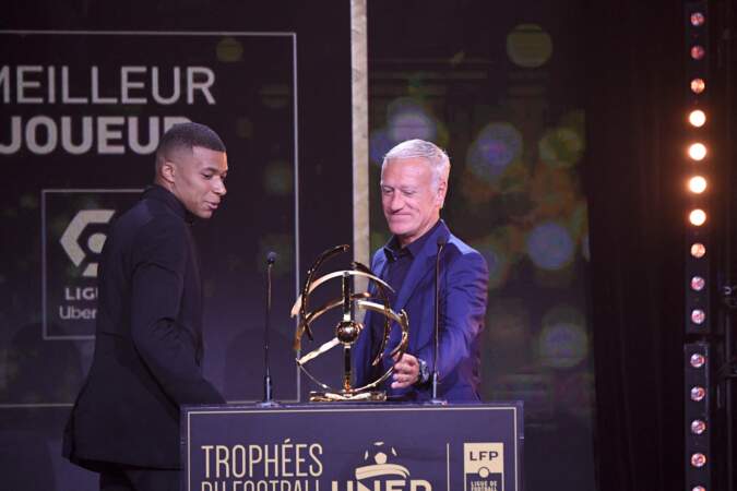 31ème cérémonie des Trophées UNFP : Kylian Mbappé et Didier Deschamps.