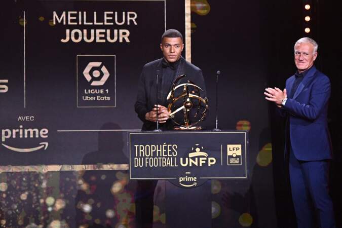 31ème cérémonie des Trophées UNFP : Kylian Mbappé et Didier Deschamps.