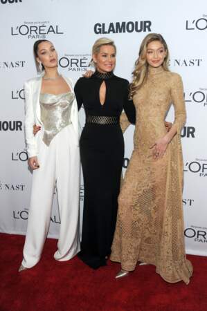 Yolanda Hadid fière d'être aux côtés de ses filles Gigi Hadid et Bella Hadid.