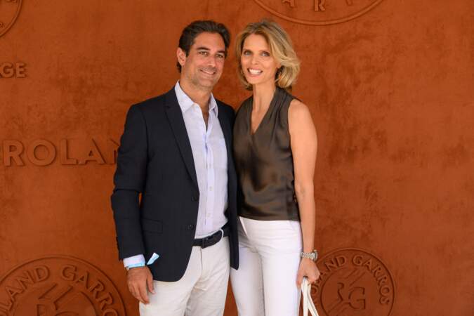 Sylvie Tellier et son mari Laurent aux French Open de Roland-Garros, le 4 juin 2023.