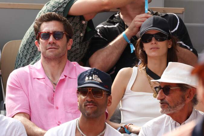 Jake Gyllenhaal et Jeanne Cadieu lors de la finale de Roland Garros 2023 à Paris.