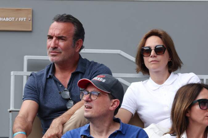 Jean Dujardin et sa femme Nathalie Péchalat lors de la finale de Roland Garros 2023 à Paris.