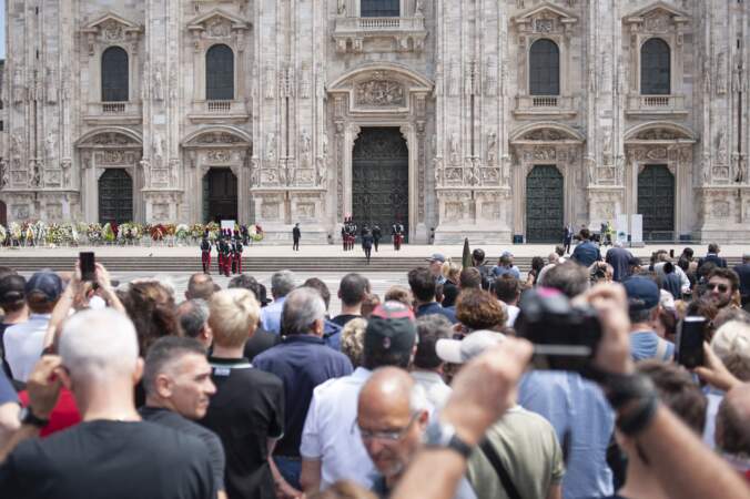 Obsèques de Silvio Berlusconi, le 14 juin 2023 à Milan.