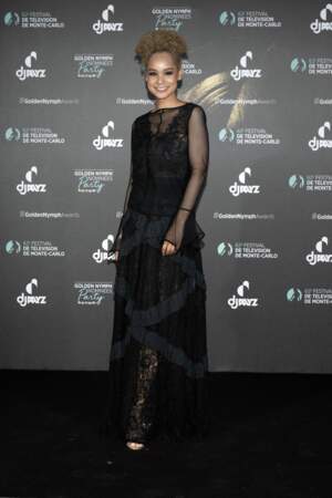 Ariana Miyamoto à la soirée des nominés au Festival de Télévision de Monaco.