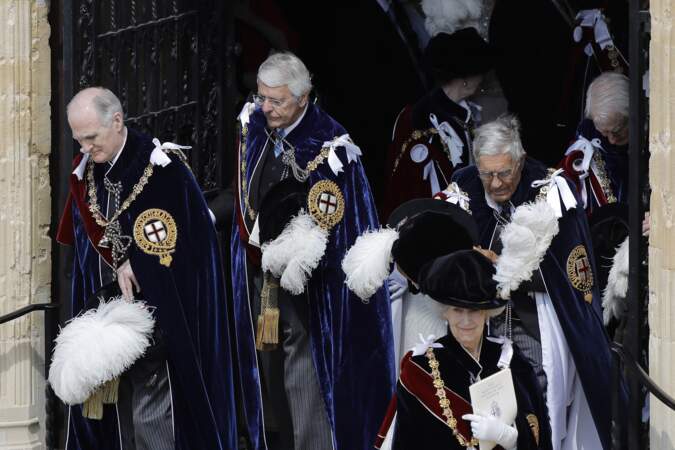 L'ancien premier ministre John Major au service annuel de l'ordre de la jarretière à la chapelle St George du château de Windsor.