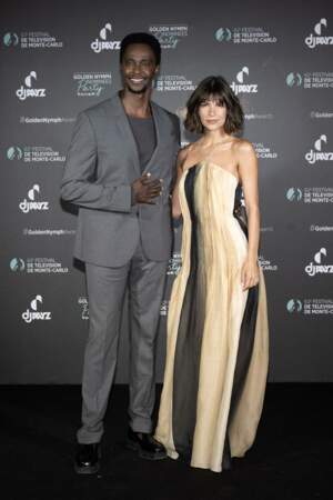Edi et Adriana Gathegi au photocall de la soirée des nominées Golden Nymph nominées party lors du 62e Festival de Télévision de Monte-Carlo, à Monaco, le 19 Juin 2023. 