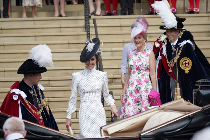 Kate Middleton au service annuel de l'ordre de la jarretière à la chapelle St George du château de Windsor, le 19 juin 2023.
