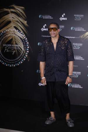 JoeyStarr au photocall de la soirée des nominées Golden Nymph nominées party lors du 62eme Festival de Télévision de Monte-Carlo, à Monaco, le 19 Juin 2023. 