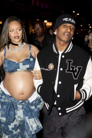 Rihanna et Asap Rocky au défilé Louis Vuitton à Paris, le 20 juin 2023.