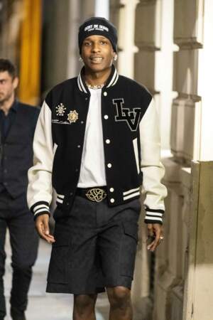 ASAP Rocky après l’after-show du défilé de mode masculine prêt à porter printemps/été 2024 de la maison Louis Vuitton à Paris.