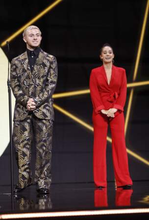 Michou et Léna Mahfouf (Léna Situations) lors de la cérémonie de clôture de la 62e édition du festival de télévision de Monte-Carlo le 20 juin 2023.
