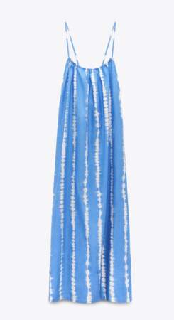 Robe de plage en lin mélangé tie and dye Zara, 45,95 euros